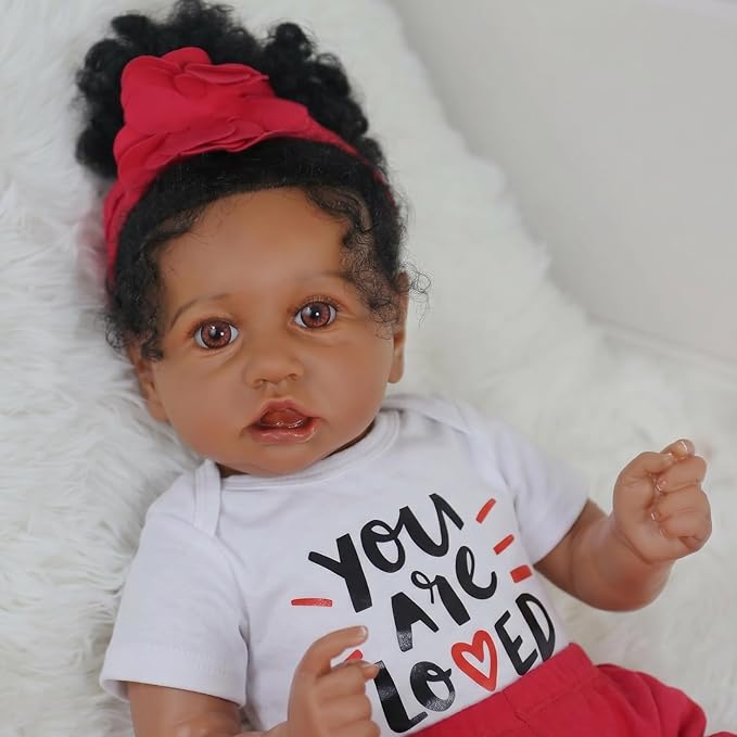 Realistic Reborn Baby Doll Black Girl Gift Set Realistic Reborn Baby Doll Black Girl Gift Set
