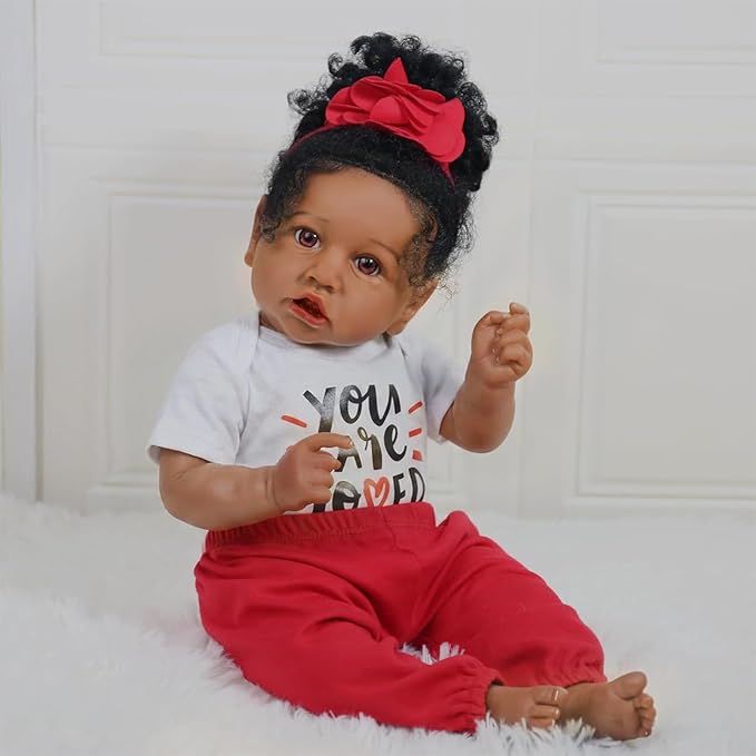 Realistic Reborn Baby Doll Black Girl Gift Set Realistic Reborn Baby Doll Black Girl Gift Set