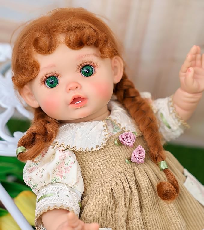 Realistic Reborn Toddler Doll Country-Inspired Girl with Braided Hair Realistic Reborn Toddler Doll Country-Inspired Girl with Braided Hair