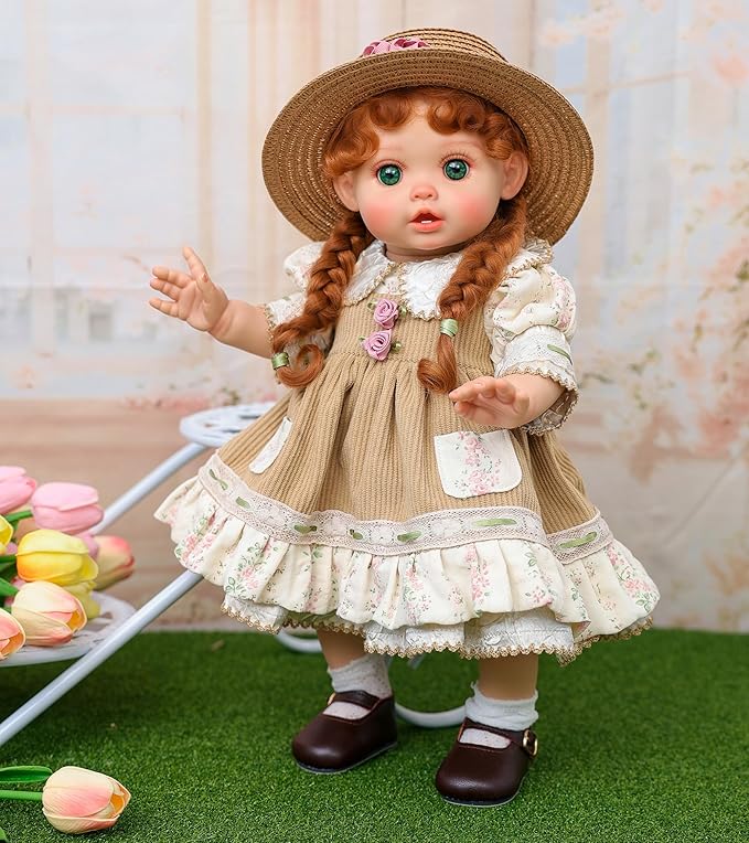 Realistic Reborn Toddler Doll Country-Inspired Girl with Braided Hair Realistic Reborn Toddler Doll Country-Inspired Girl with Braided Hair