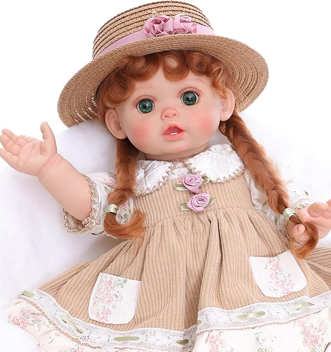 Realistic Reborn Toddler Doll Country-Inspired Girl with Braided Hair Realistic Reborn Toddler Doll Country-Inspired Girl with Braided Hair