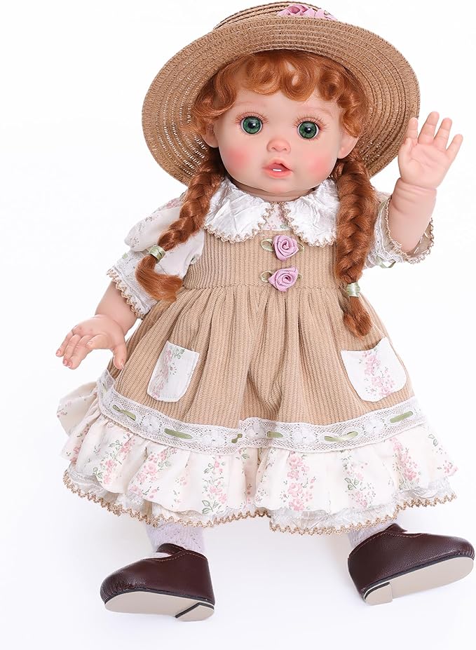Realistic Reborn Toddler Doll Country Inspired Girl with Braided Hair 6 Realistic Reborn Toddler Doll Country-Inspired Girl with Braided Hair