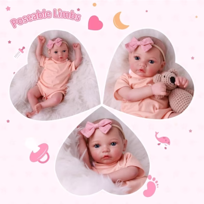 Reborn Baby Doll with Clothes Accessories for Kids