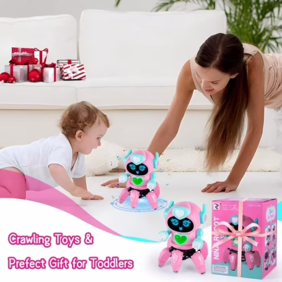 Robot Toy for Kids Smart Walking Dancing Robot with Flashing Eyes