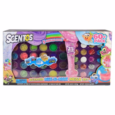 Scentos Scented Mix Max 61 Piece Mega Slime Dough and Sand Set
