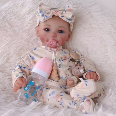 Soft Cloth Body Real Life Baby Dolls with Gift Box for Kids
