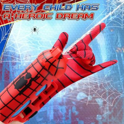 Spider Water Gun for Kids Superhero Squirt Toy Web Shooter