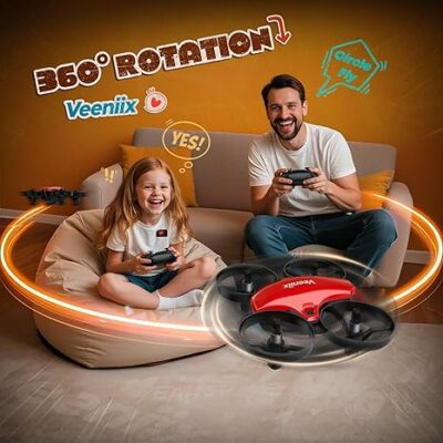Veeniix V995 Red Mini Drone for Kids RC Quadcopter Plane