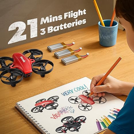 Veeniix V995 Red Mini Drone for Kids RC Quadcopter Plane Veeniix V995 Red Mini Drone for Kids RC Quadcopter Plane