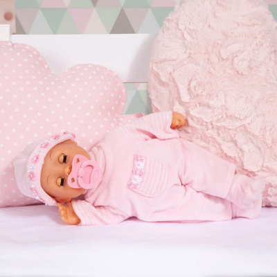 Baby Doll Soft Pink with Bottle and Pacifier for Children
