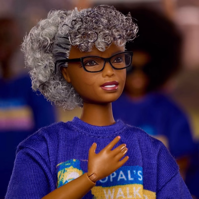 Barbie Inspiring Women Opal Lee Collectible Doll in Blue
