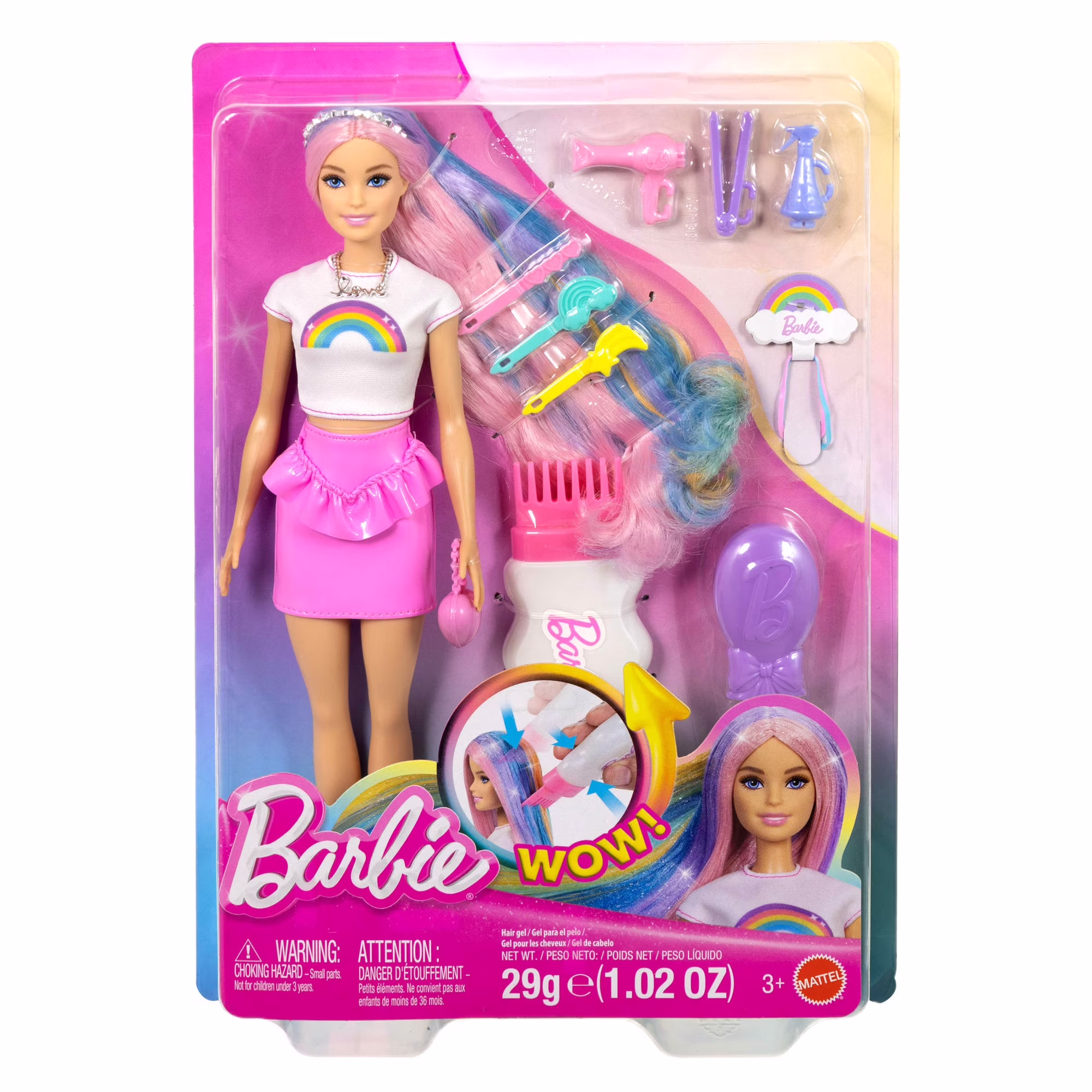 Barbie Rainbow Sparkle Hair Fashion Doll with Extra-Long Hair Barbie Rainbow Sparkle Hair Fashion Doll with Extra-Long Hair