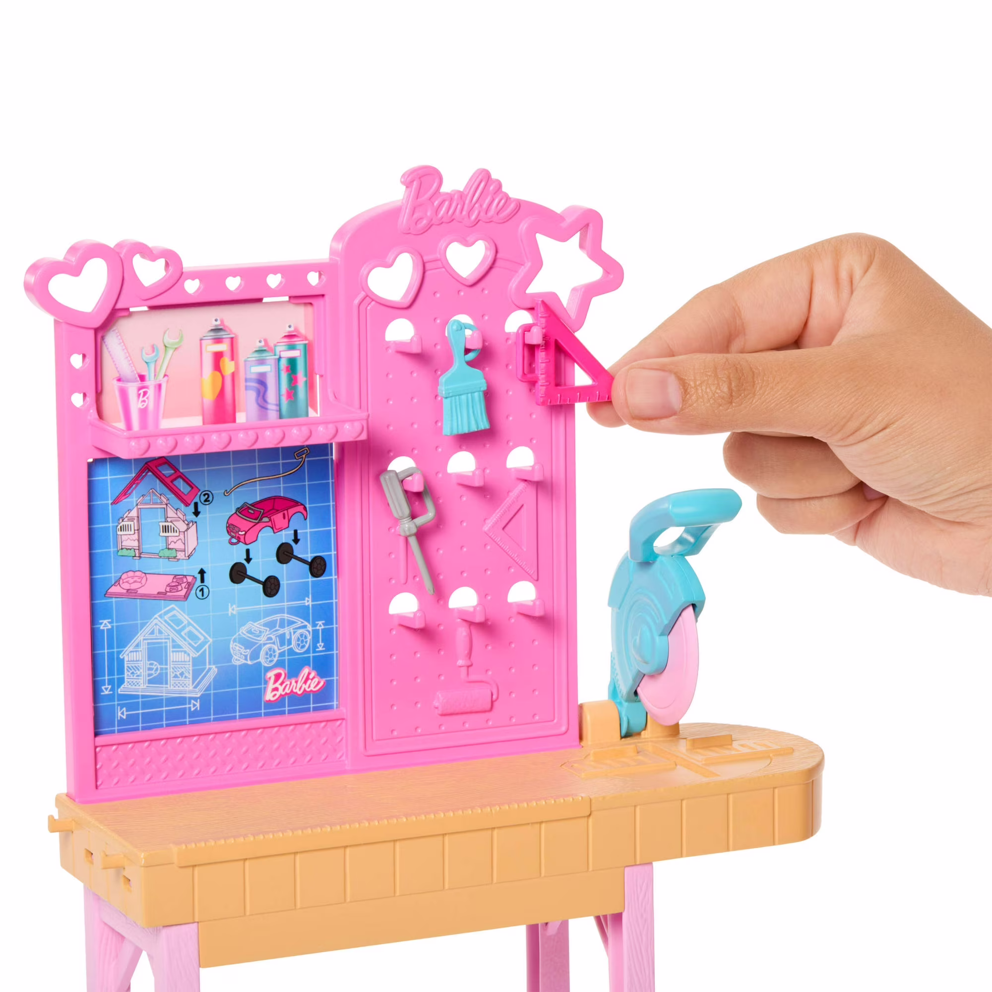Barbie World Build a Doghouse Playset with Workbench Barbie World Build a Doghouse Playset with Workbench