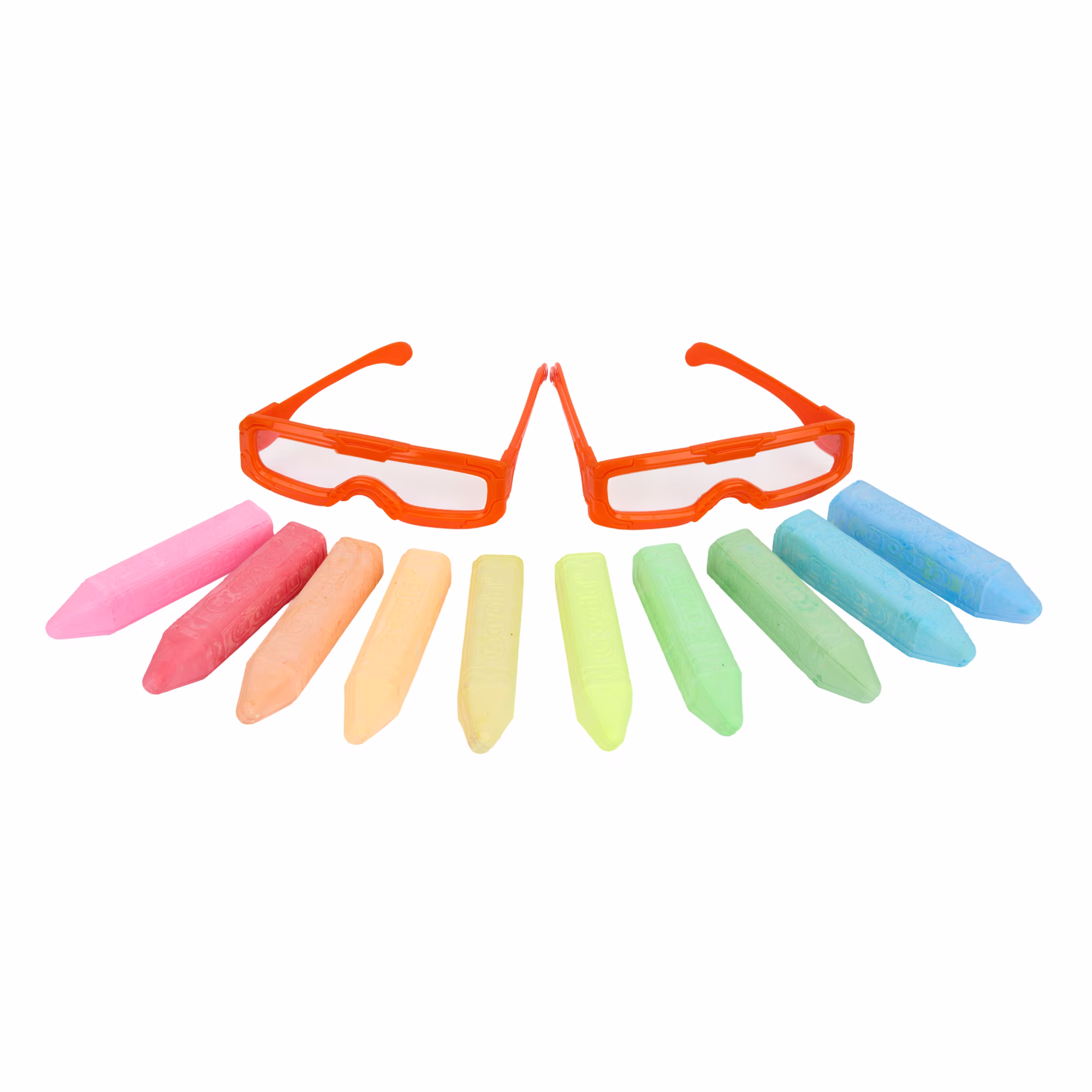 Crayola 3D Neon Sidewalk Chalk 10ct 3D Glasses Included Crayola 3D Neon Sidewalk Chalk 10ct 3D Glasses Included