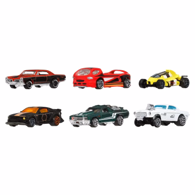 Hot Wheels Die Cast Toy Cars & Trucks Set of 6