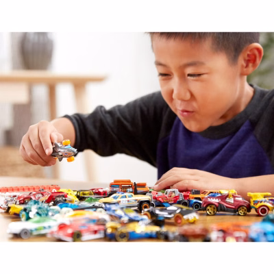 Hot Wheels Set of 40 Toy Race Cars Rescue Vehicles or Trucks