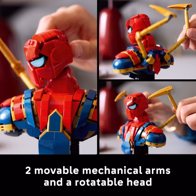 LEGO Marvel Iron Spider Man Bust Collectible Building Kit