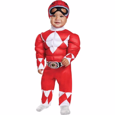 Mighty Morphin Red Ranger Muscle Jumpsuit Costume