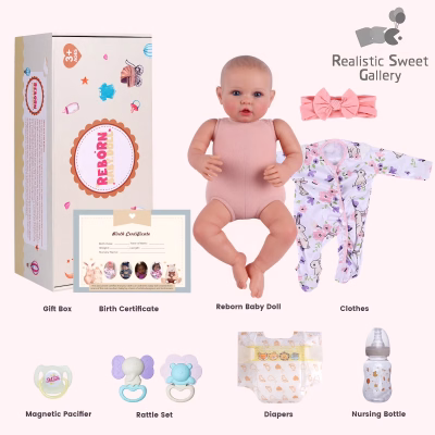 Sleeping Real Life Baby Dolls with Toy & Gift Set for Kids