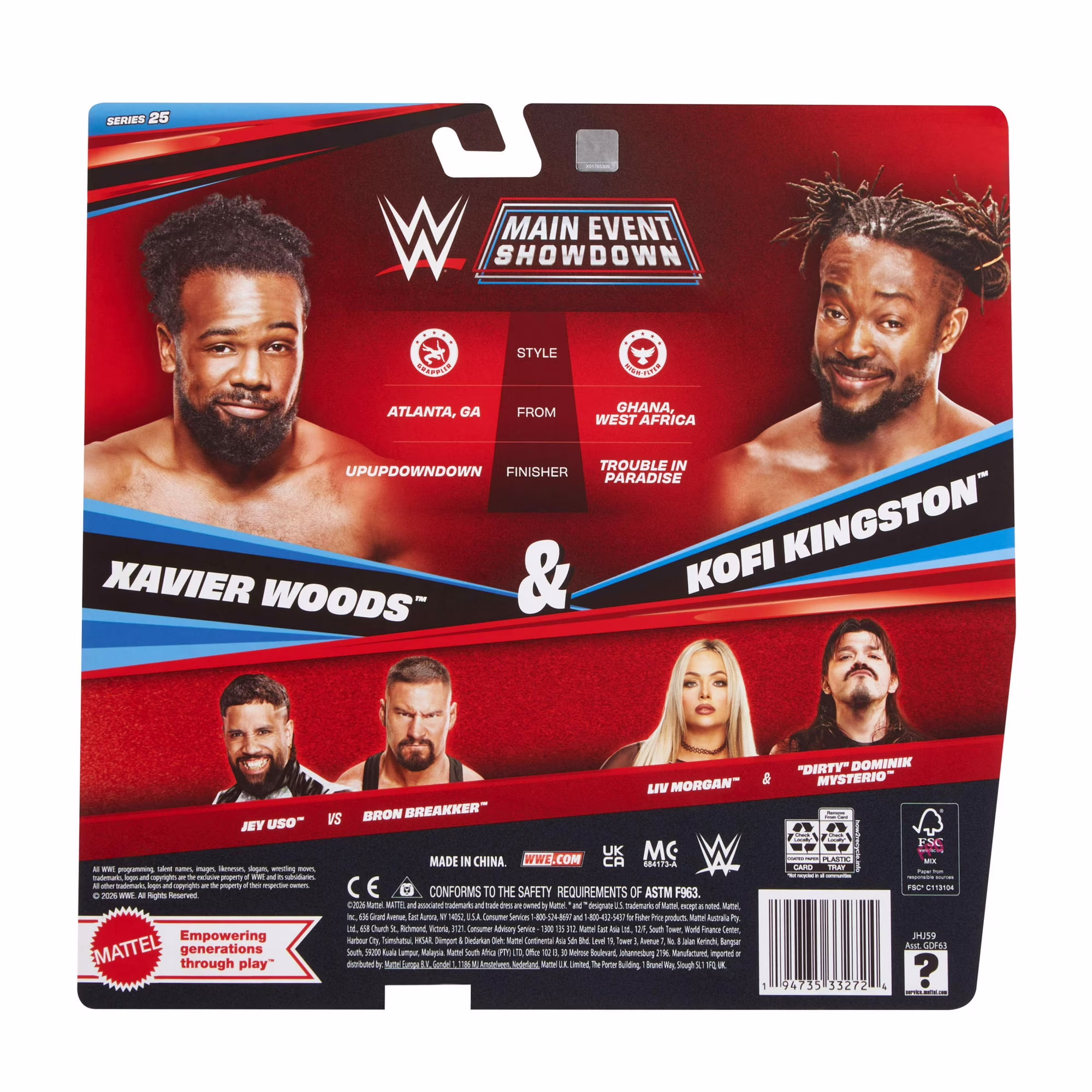 WWE Main Event Showdown Kofi Kingston & Xavier Woods Action Figures Set WWE Main Event Showdown Kofi Kingston & Xavier Woods Action Figures Set